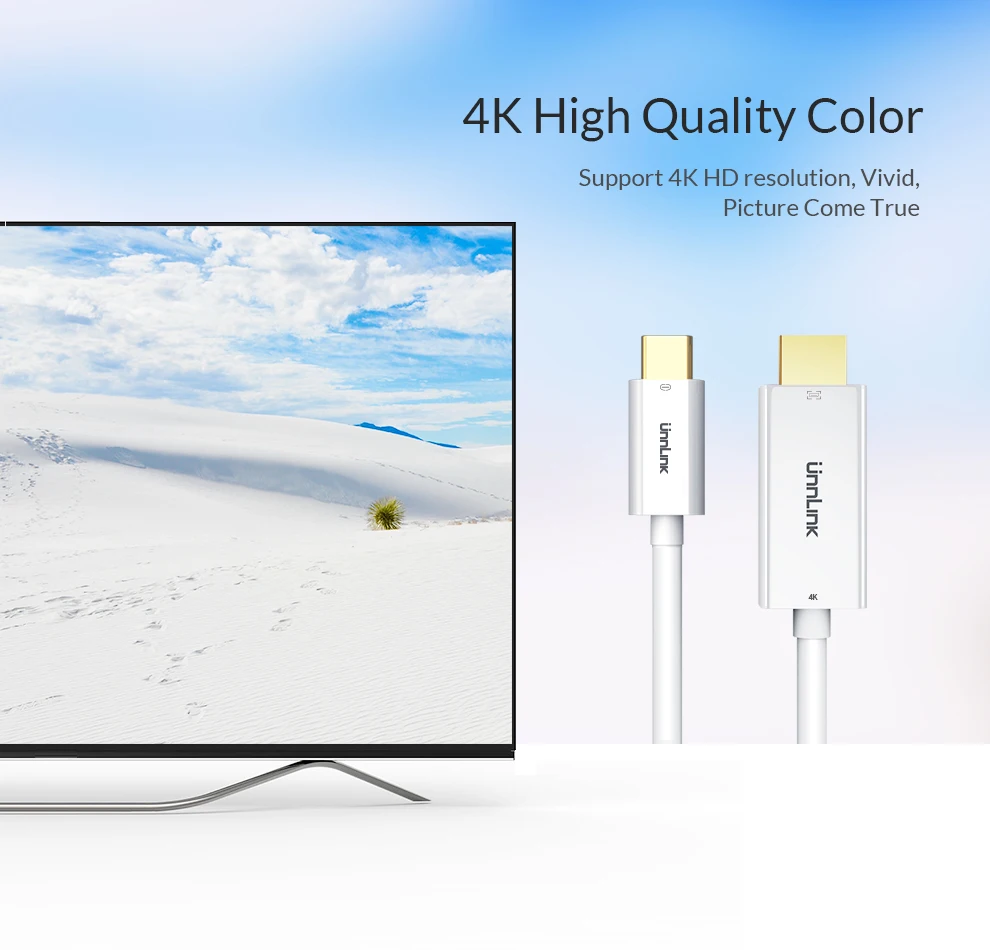 Кабель Unnlink USB C к DP DisplayPort UHD4K @ 60 Гц Type Thunderbolt 3 HDMI для MacBook Galaxy S10 S9 S8 Dex P20 P30|4k cable|dp