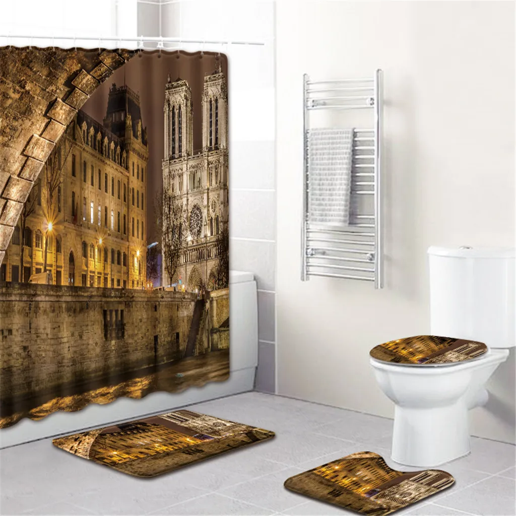 

Bathroom Set Notre Dame De Paris Shower Curtains Paris France Waterproof Polyester Fabric Bathroom Curtain For Home Decor25Apr25