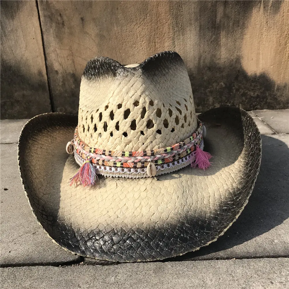 Новая женская открытая западная ковбойская шляпа с кисточками, элегантная женская шляпа Sombrero Hombre