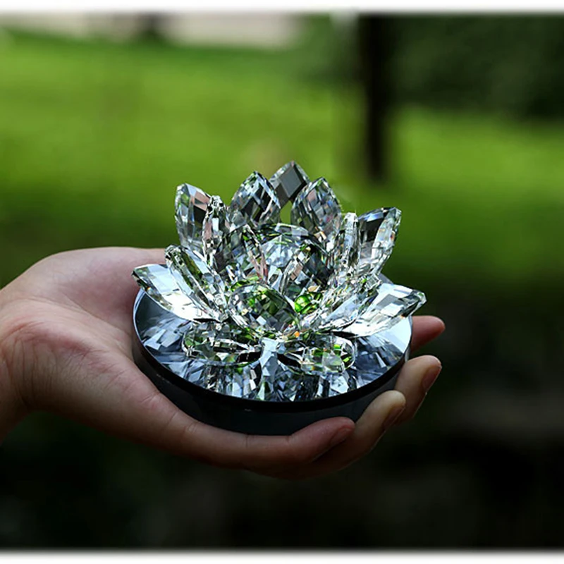 Free Shipping wedding favors colorful crystal lotus car perfume bottle for gifts