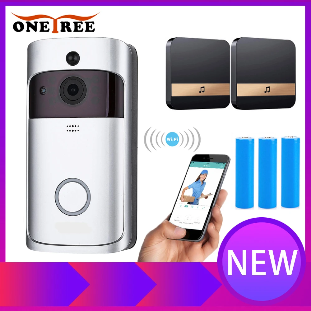 

Smart Wifi doorbell Camera WI-FI Video Intercom Door Bell Video Call For Apartments IR Alarm Wireless color lens Security Camera