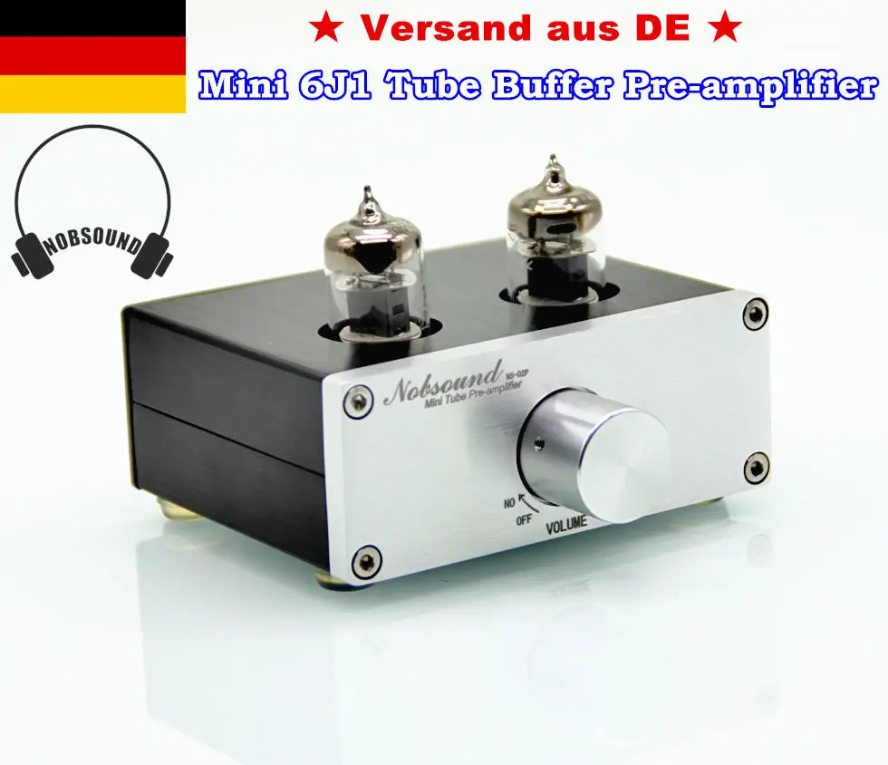 

Nobsound NS-02P 6J1 Valve Tube Pre-Amplifier Hi-Fi Buffer Stereo Audio Preamp Tube Amplifier With EU Power Adapter