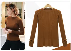 OL осень зима свитера с длинным рукавом o-образным вырезом Топы, женские блузки 2019 осень зима новые модные перспективные женские свитера