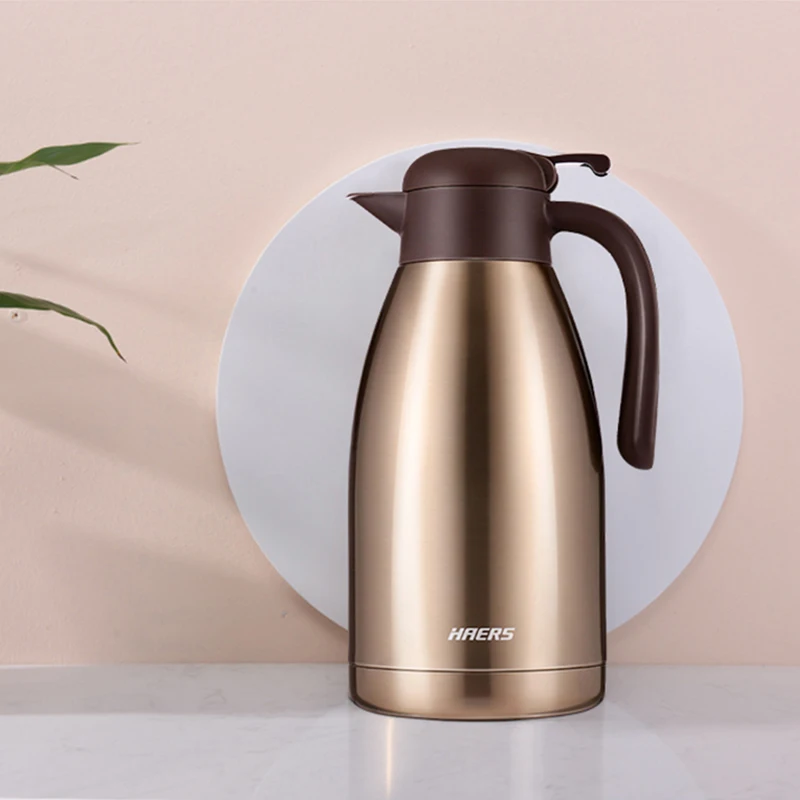 

Haers 2L Water Pot Thermal Bottle Thermos Cup 304 Stainless Steel Coffee Tea Kettle Thermos Mug Thermal Water Bottle