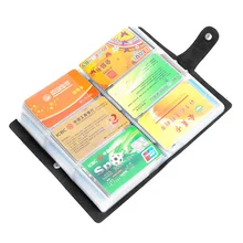 Модный PU кожаный 96 слотов мульти-карты бит бизнес держатель для карт на застежке большой емкости банковские владельцы кредитных карт