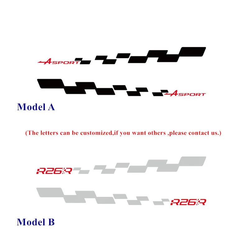 RS графика автомобиля Стайлинг боковой двери юбка наклейка для Renault Megane R26R гонки решетки наклейка авто тела индивидуальные наклейки