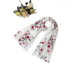 Женская мода цветочные шарф с вышивкой женские шелковые шарфы шали и обертывания 13 цветов