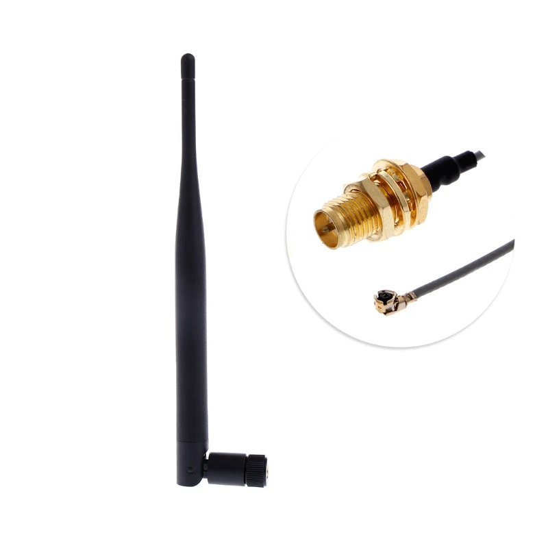 

RP-SMA Male 868 MHz 5dBi Wireless Antenna Router Antenna+15cm RP SMA Female to IPX 1.13 Cable C90A New Drop ship