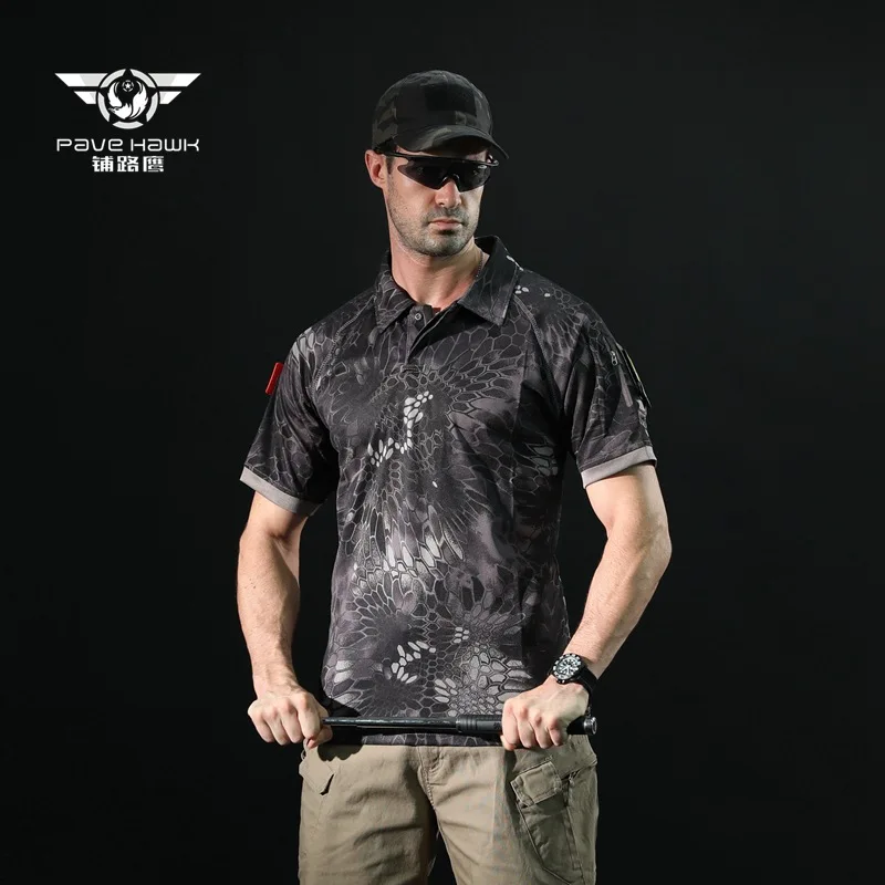 Камуфляжные армейские военные тактические рубашки размера плюс, крутые летние футболки с короткими пуговицами для спорта на открытом воздухе, походные футболки, мужские футболки