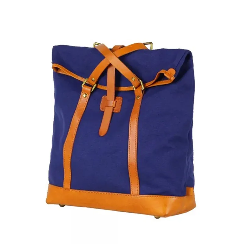

Japan Style Three-way Designer Women Canvas Casual Street Totes Genuine Leather Top-handle Ladies Handbag Single Shoulder Bag
