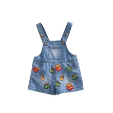 Детские летние комбинезоны для малышей джинсовые шорты частный детское, с бретелями шорты младенческой комбинезон детская одежда ползунки дети