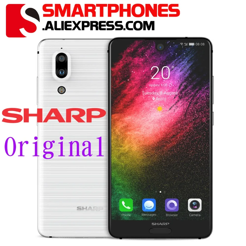 SHARP AQUOS S2 c10 мобильные телефоны Android 8,0 4 Гб+ 64 Гб 5,5 ''FHD+ Snapdragon 630 2,2 ГГц Восьмиядерный 12МП 4G смартфон