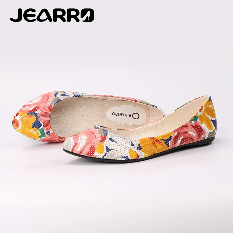 

JEARRO Flat Shoes Women Sneakers Slip On Shoes For Woman Casual Summer Loafers Ballet Flat Sneakers 2019 New Size 36-41