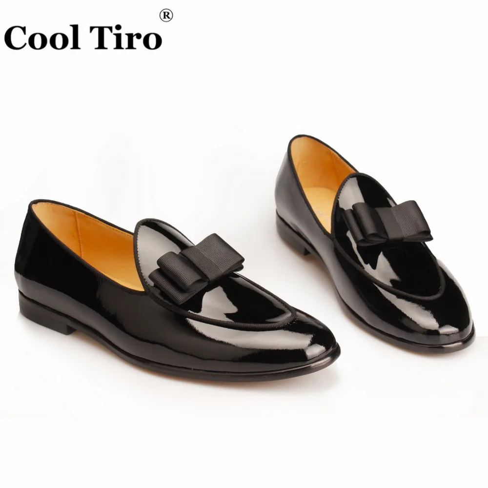 Black Patent leather Loafers Men Flat Shoes  (6)
