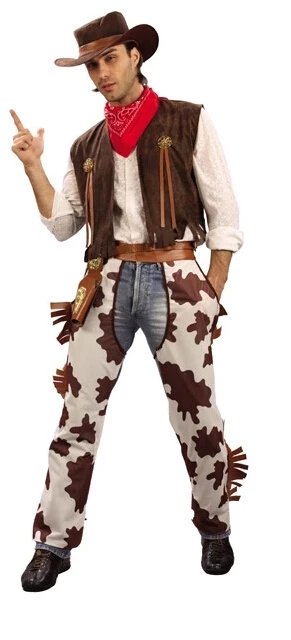 Cow print cowboy costume Clearance