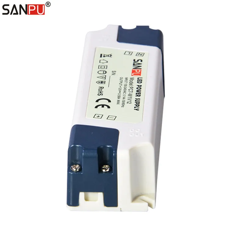 SANPU SMPS LED Driver 12v 6w 7W 0.5A Constant Voltage Switch Power Supply 110v 220v ac/dc Lighting Transformer Plastic Dustproof | Лампы и