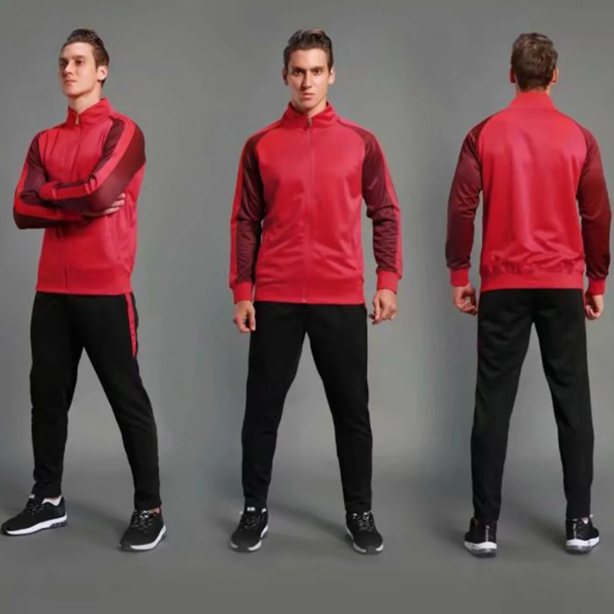 men's football training suit jacket football suit training shirt sports pants jogging uniform custom jacket