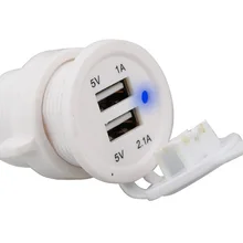 Универсальный автомобильный мотоциклетные Водонепроницаемый 2 USB с двойным портом зарядное устройство 2.1A мини адаптер для автомобильного зарядного устройства Автомобильное зарядное устройство