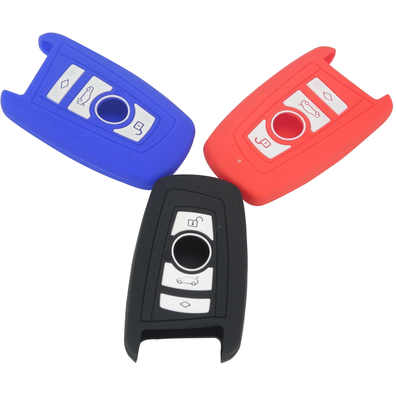 3Button Silicone Car Key fob Cover Case Wallet for BMW M1 M2 M3 F05 F10 F20 F30 335 328 535 650 ...