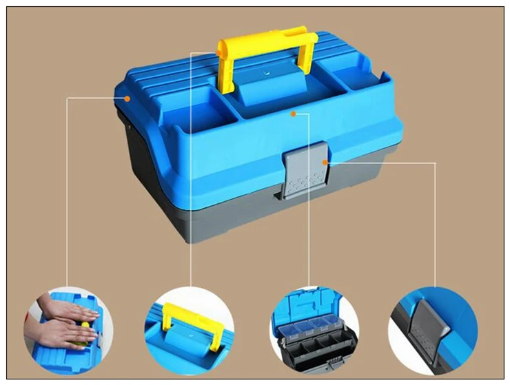 Водонепроницаемый многослойный ящик для рыболовных снастей для ловли нахлыстом переносной чехол для хранения рыболовных снастей коробка для хранения сильной коррозионной стойкости
