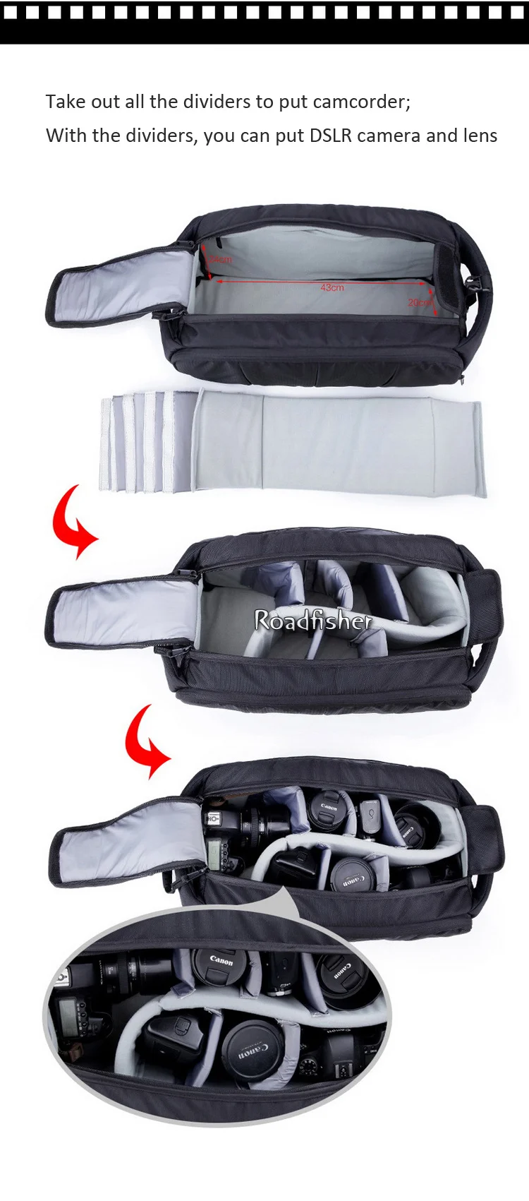 Camcorder bag for SONY NX100-2-1