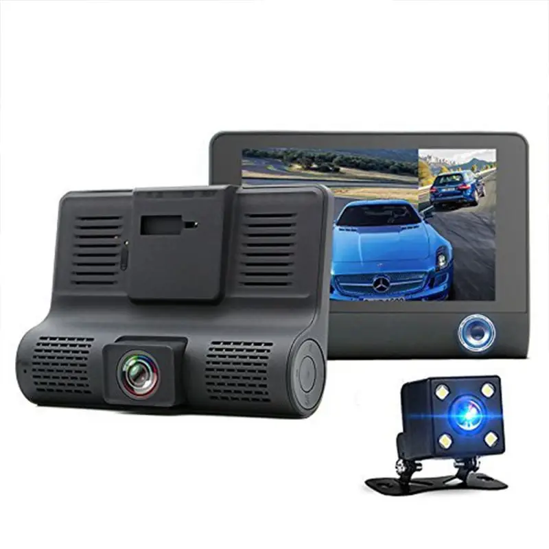 

1080P Car DVR 4"Dual Lens Dash Cam Front and Rear Video Recorder Camera W91F