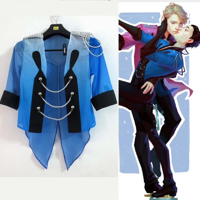 Yuri on Ice Katsuki новая синяя спортивная одежда косплей Юри! На ледяной костюм на заказ