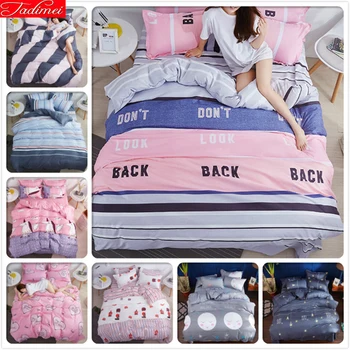 

2019 New Good Quality Soft Duvet Cover 3/4 pcs Bedding Set Adult Kid Child Bed Linen Single Twin Queen King Size 150x200 180x220