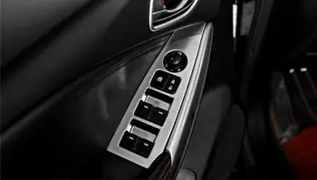 

For Mazda 6 M6 Atenza 2013-2015 ABS Chrome Door Handle Holder Window Lift Switch Cover Matt Interior Trim 4pcs