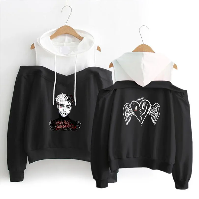 2018 XXX Hoodies Sweatshirts Long Sleeve Off-Shoulder Exclusive Kpop Women Tentacion Album sala hot Clothes Size XS-2XL | Женская одежда