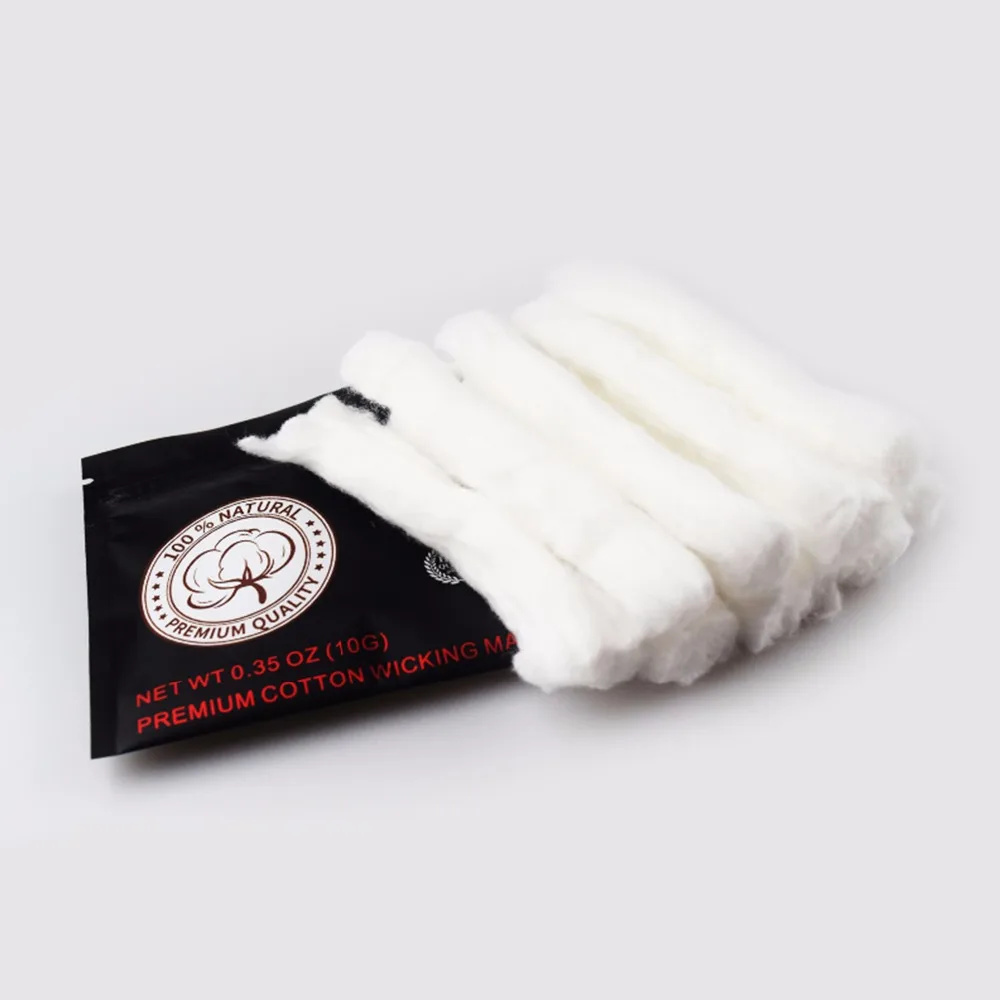 Электронная сигарета Vapor Storm органический хлопок дрипка Cotton King для DIY RDA RBA Wick|organic