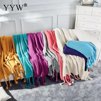 

Acrylic Super Soft Towel Blanket Sofa Use Office Kids Adult Nap Blankets Towel Travel Mesh Portable Car Travel Cover Blanket