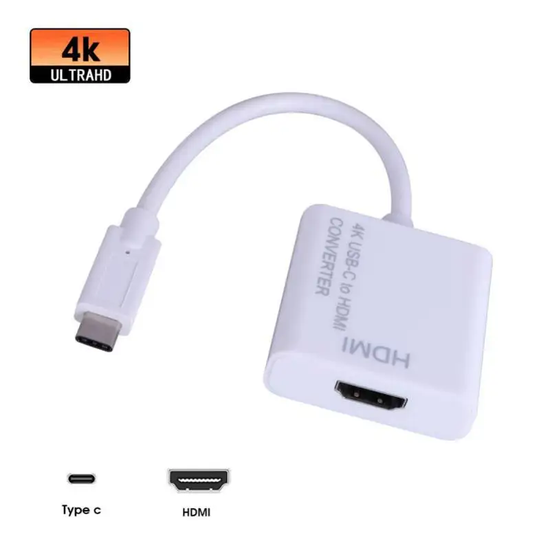 

4K Type C to HDMI Adapter (Thunderbolt 3) USB C to HDMI Cable For MacBook Samsung S8 S9 Plus Huawei mate SD