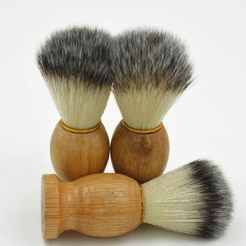 

1pc Badger Hair Men's Shaving Brush Salon Barber Men Facial Beard Cleaning Appliance Shave Tool Razor Brush with Wood Handle