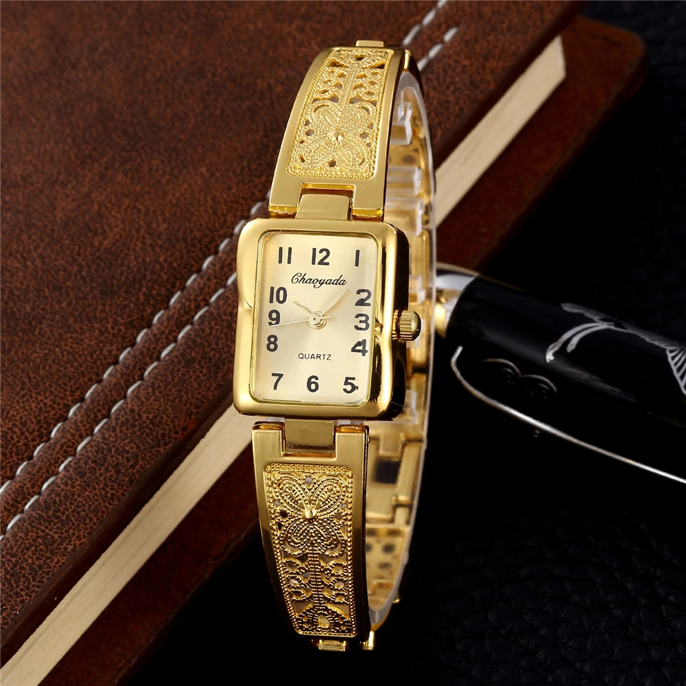 2022 Fashion Golden Silver Stainless Steel Women Watches Top Brand Luxury Ladies Casual Bracelet