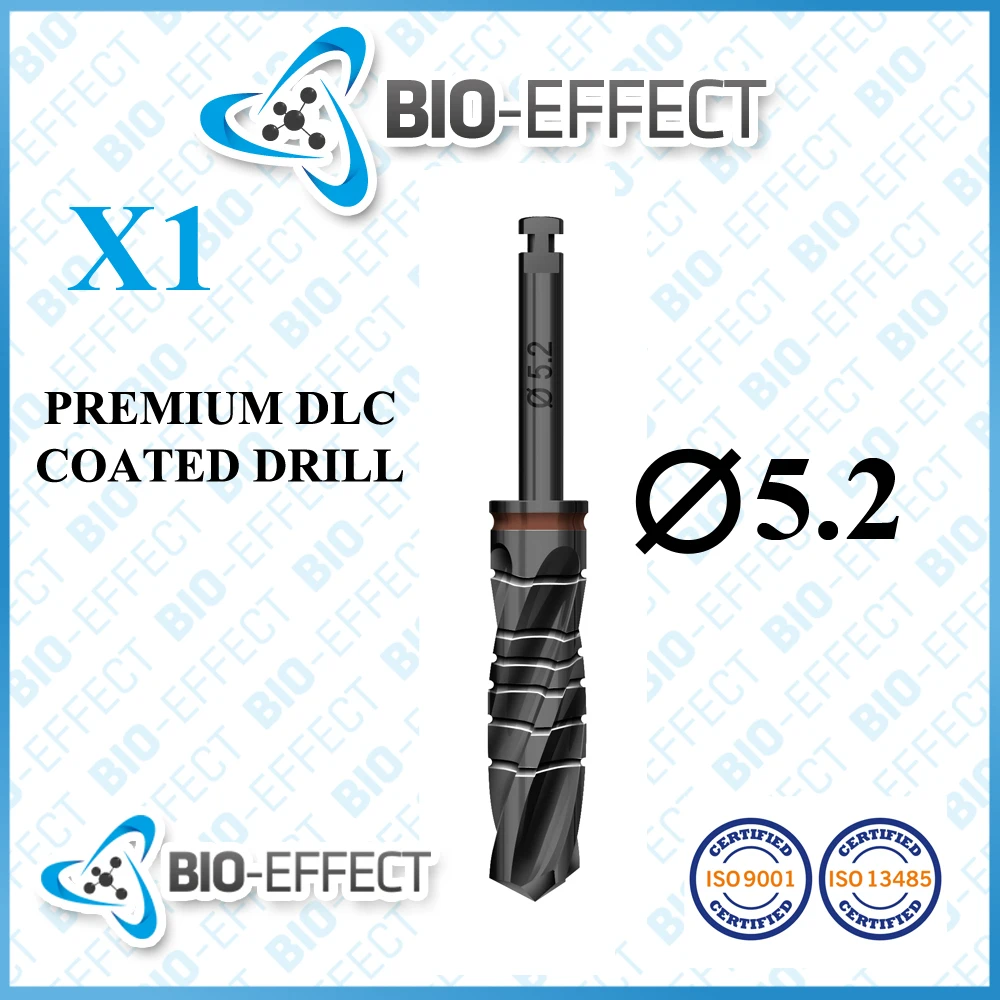 

Dental Implant Straight 5.2mm Diameter, External Irrigation DLC Coating,Top Quality Long Lasting Drill,Bio-Effect
