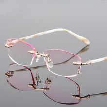 0~+/-4,50 очки по рецепту, женские очки без оправы, индивидуальные очки для близорукости, дальнозоркости, прогрессивные оптические очки 75052