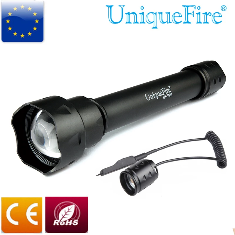 

Hunting Flashlight UniqueFire 1501 Adjustable Flexing Flashlight IR 850nm Long Range Powerful With Rat Tail Switch 3 Modes