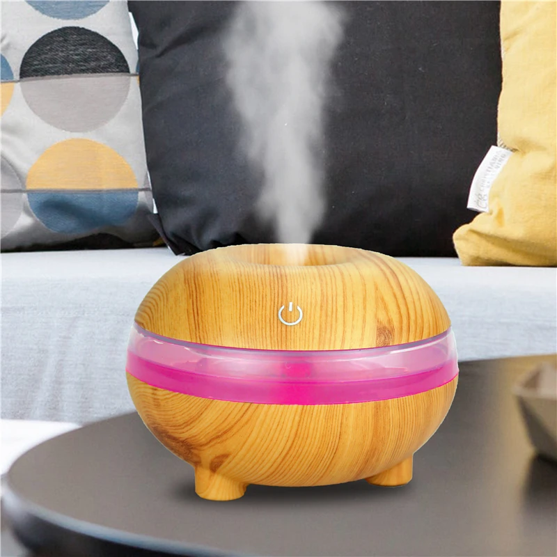 

KEOKEO 300ML Air Humidifier USB Aroma Essential Oil Diffuser For Home Humidifier Aromatherapy Diffuser 7 Color Change LED Light