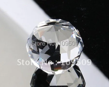 

EMS/DHL Free Shipping,40mm Clear Crystal Faced Ball for Door Handle or Wine Bottle Cap(no hole)