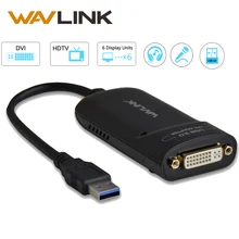 Wavlink USB 3.0 to DVI External Video Card Graphic Display Adapter Supports 2048X1152 for Multiple Monitors Widows and Mac