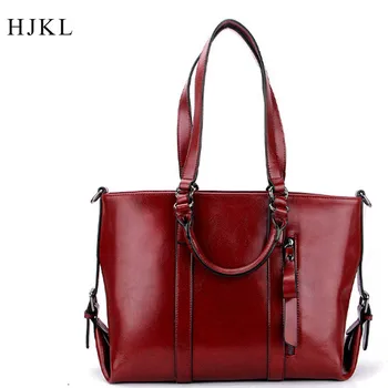 

Women Genuine Leather etro oil wax type handbag large capacity shoulder bag Wild Casual Free Shipping Brand Design