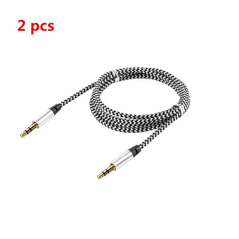 Ostart 1 м аудио кабель 3,5 мм до 3,5 мм Aux кабель папа-папа автомобильный шнур Aux для iphone наушников MP3 ПК автомобиля - Цвет: 2 pcs