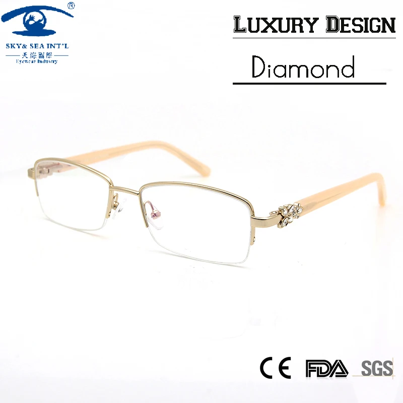 Buy (5pcs/lot)Wholesale Women Prescription Eyewear Frames Diamond Frame Glasses