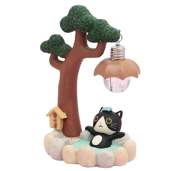 

Creative Cute Cat Night Lamp Ornaments Micro Landscape Cats Night Light Cartoon Cat Model Home Decor Crafts Kids New Year Gifts
