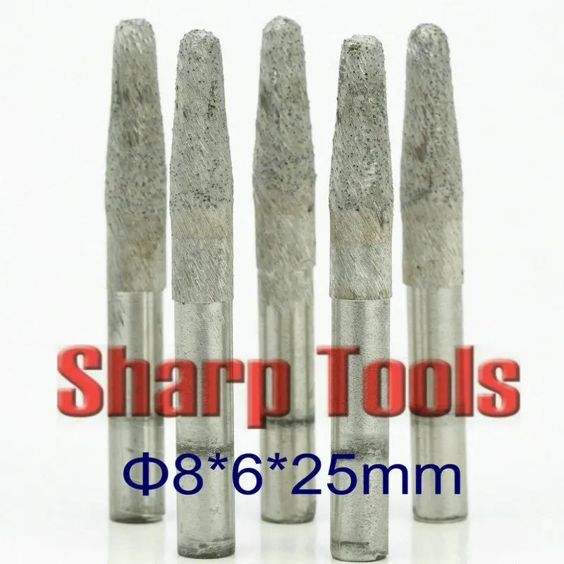 Tapered Ball Nose End Mill Sintered Diamond Milling Cutter Router Bits for Granite Stone 3D Cone CNC Engraving Tools
