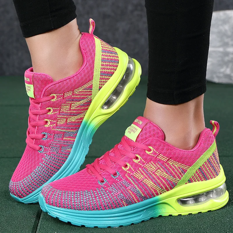 

Women Casual Shoes 2019 Light Weight Fly Weave Comfort Women Shoes Lace Up Outdoor Walking Sneakers Women Female Shoes