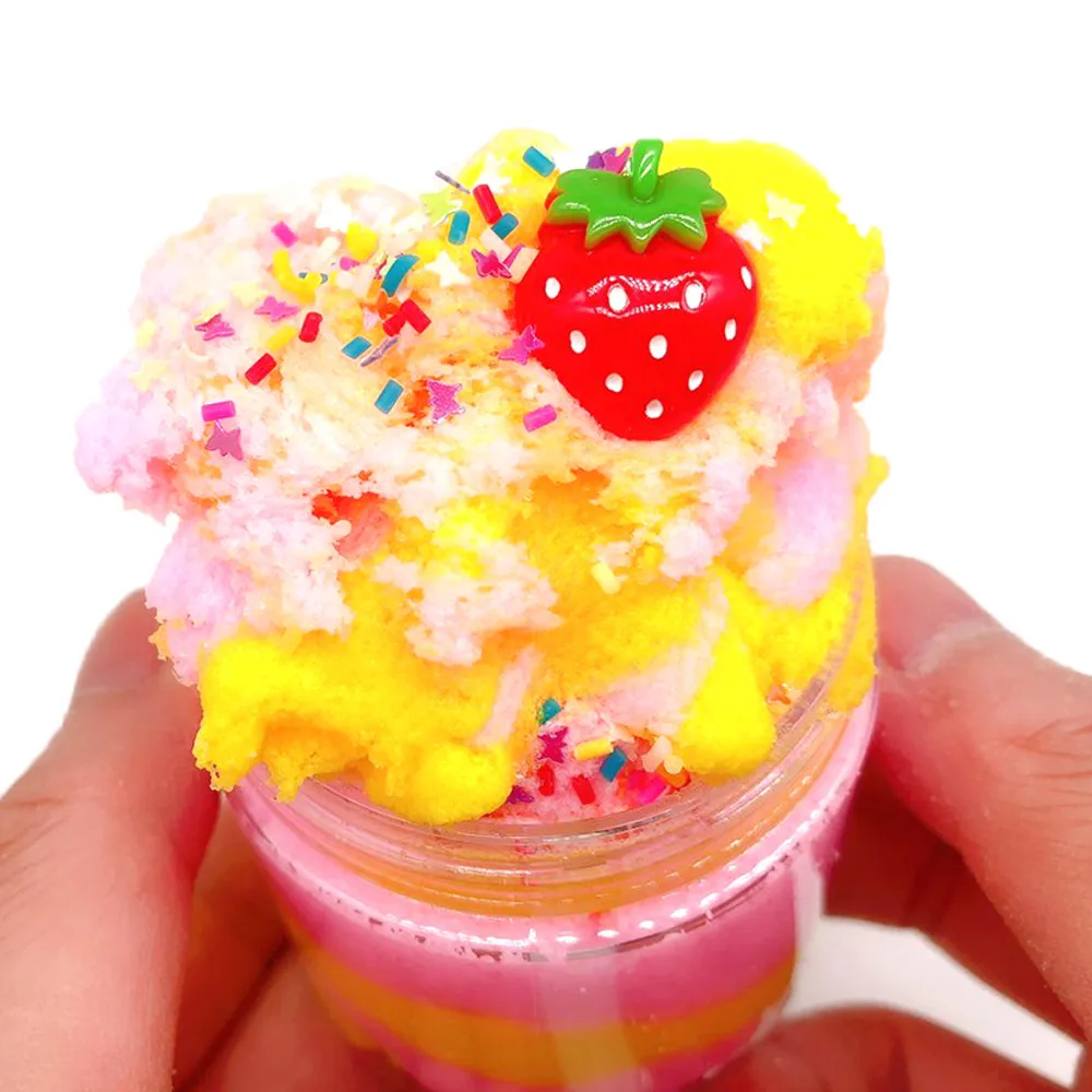 

Strawberry Mud Mixing Cloud Colorful DIY Clear Slime Toys Antistress Putty Kid Antistress Putty Clay Scented Stress Dropshipping
