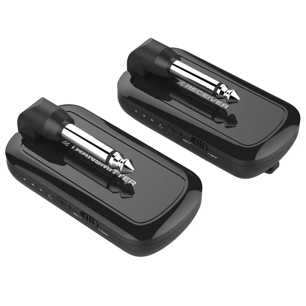 2 Pcs 2.4GHz Guitar Wireless System Adjustable Plug Smart 32-bit Audio Guitar Transmission System &T8