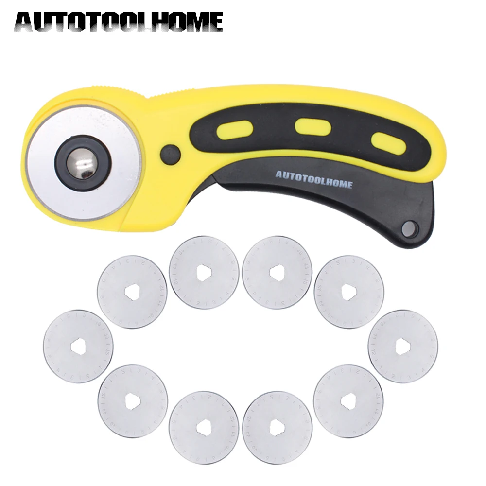 AUTOTOOLHOME 45 мм роторный резак 10 шт. сменные лезвия для Olfa Dafa Fiskars ткань бумага